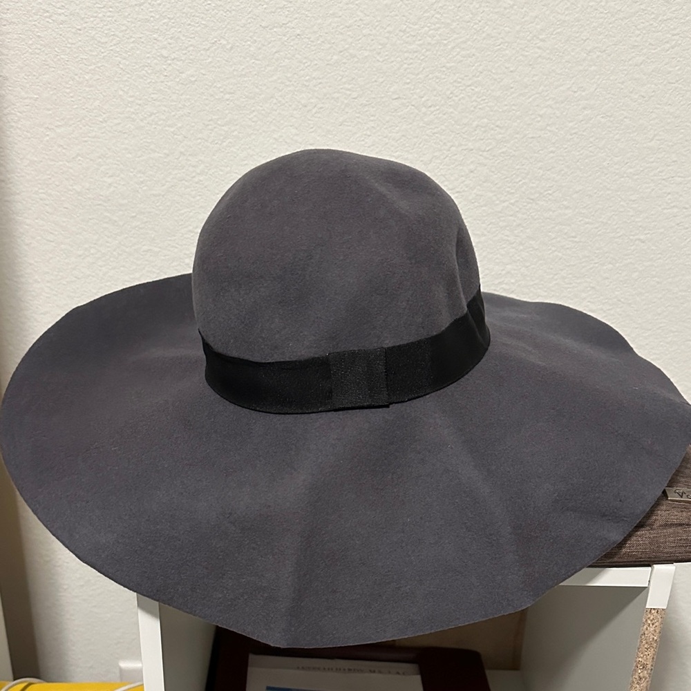 H&M Charcoal Wide-Brim Hat